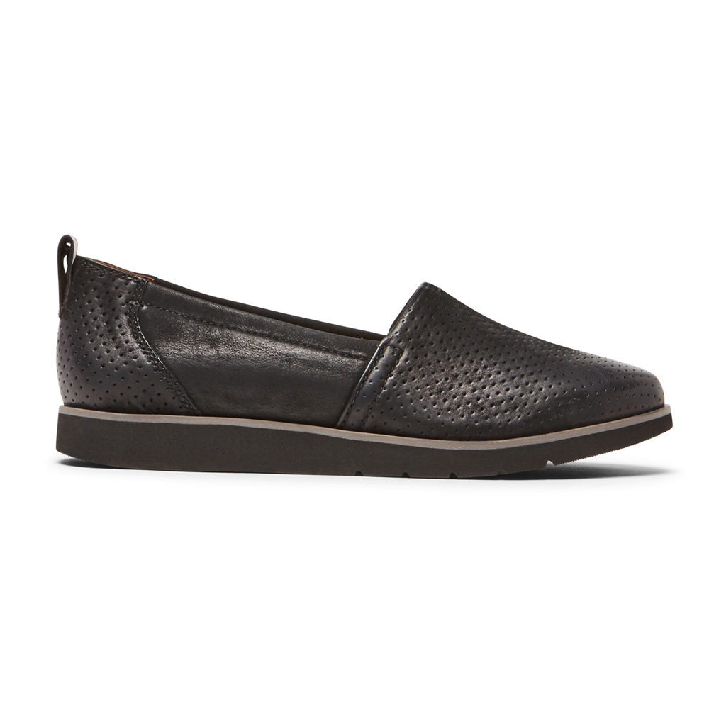 Slip-Ons Rockport Mujer Mexico - Cobb Hill Laci Negros - DURIM2534